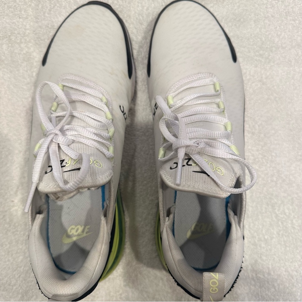 Nike Air Max 270 G Golf shoes. Men’s 11. White, black, volt. NWT